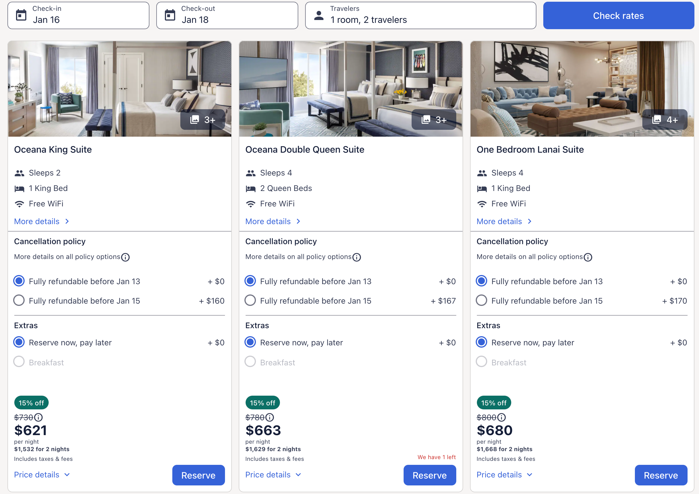 Expedia rates price match