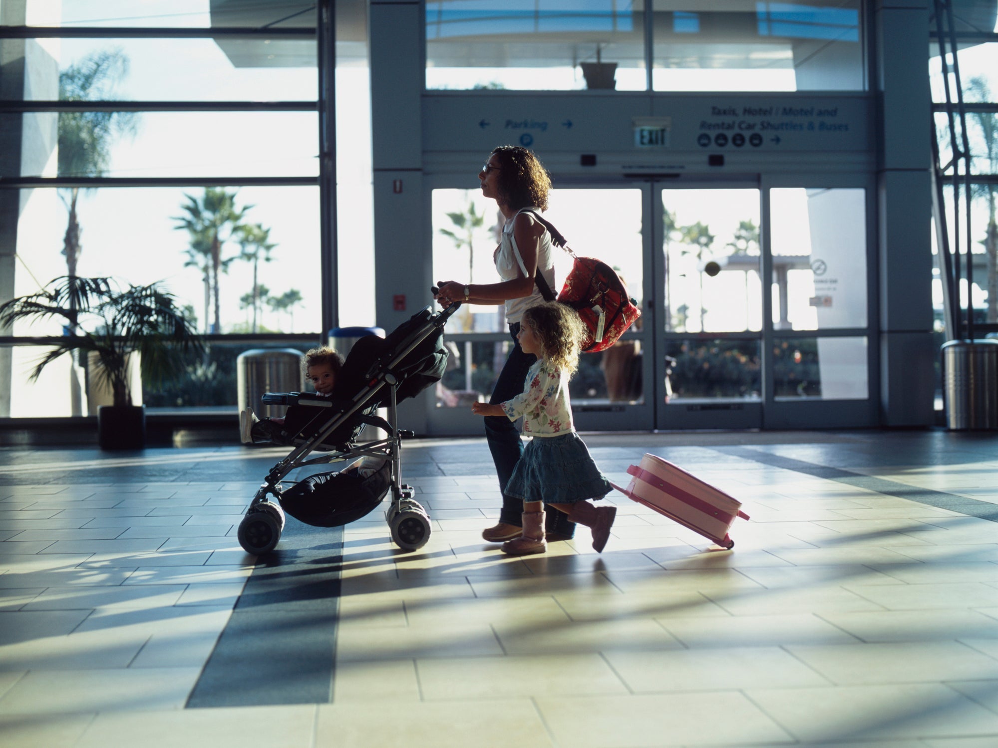 family at the airport