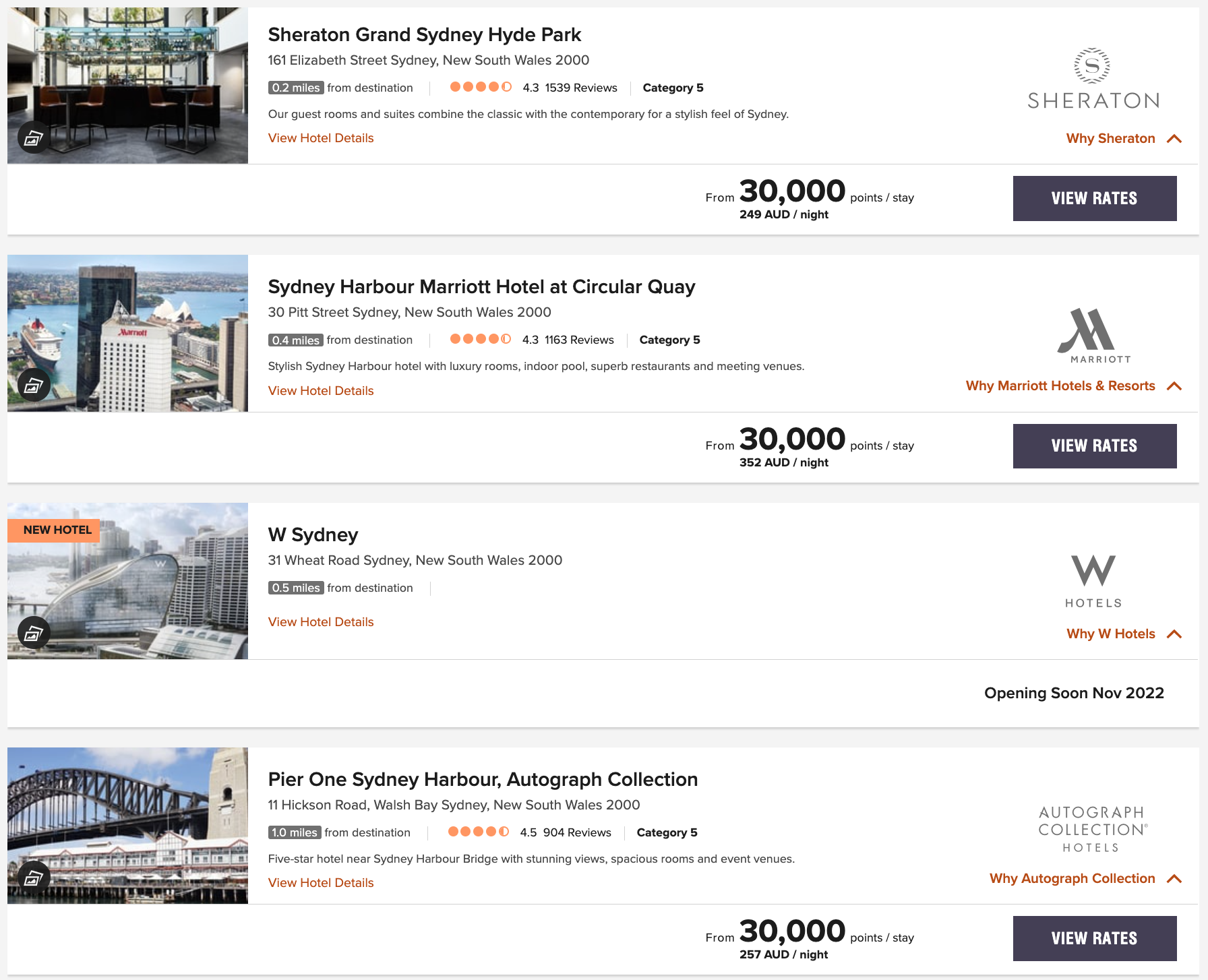 Marriott hotels Sydney