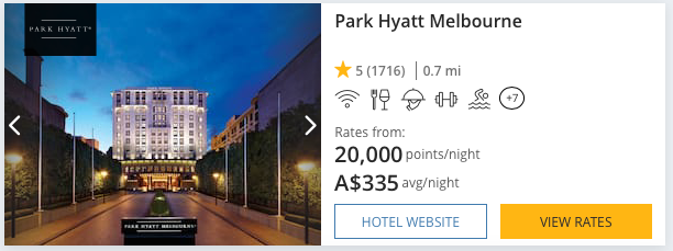 Park Hyatt Melbourne award price