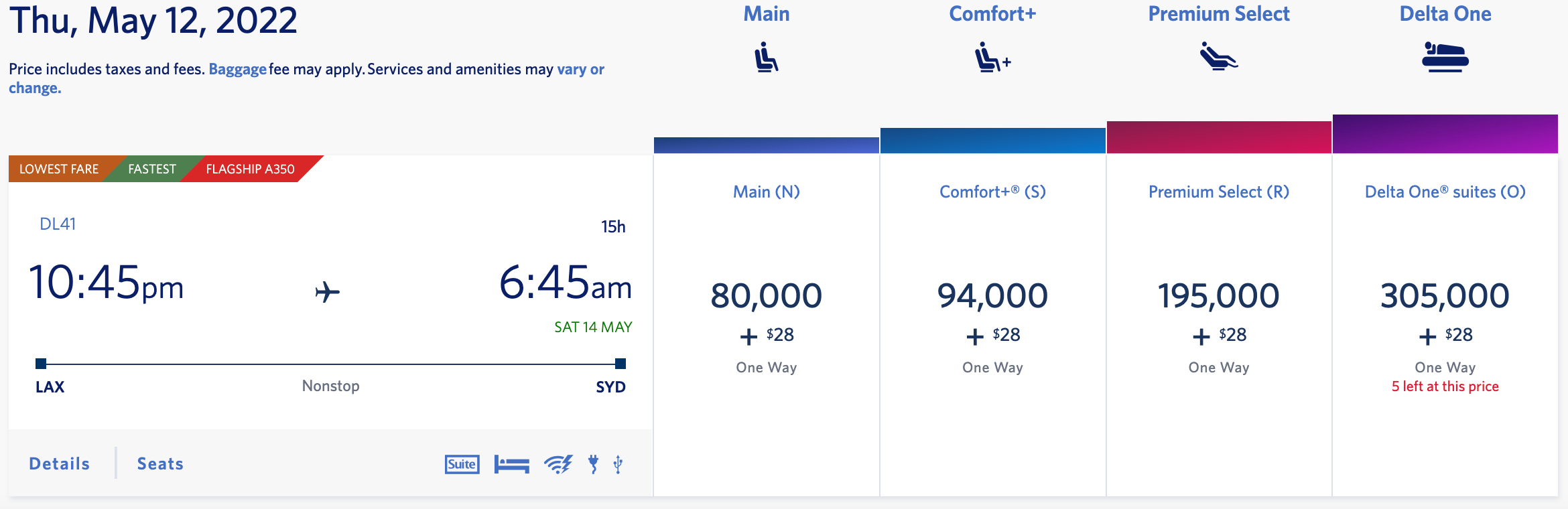 Booking a Delta award to Australia