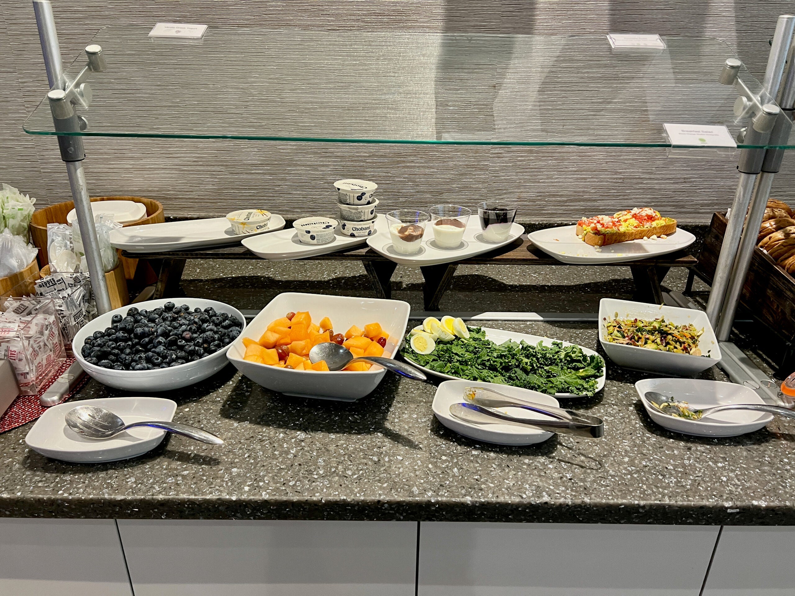 Sky Club DFW fruit and salad