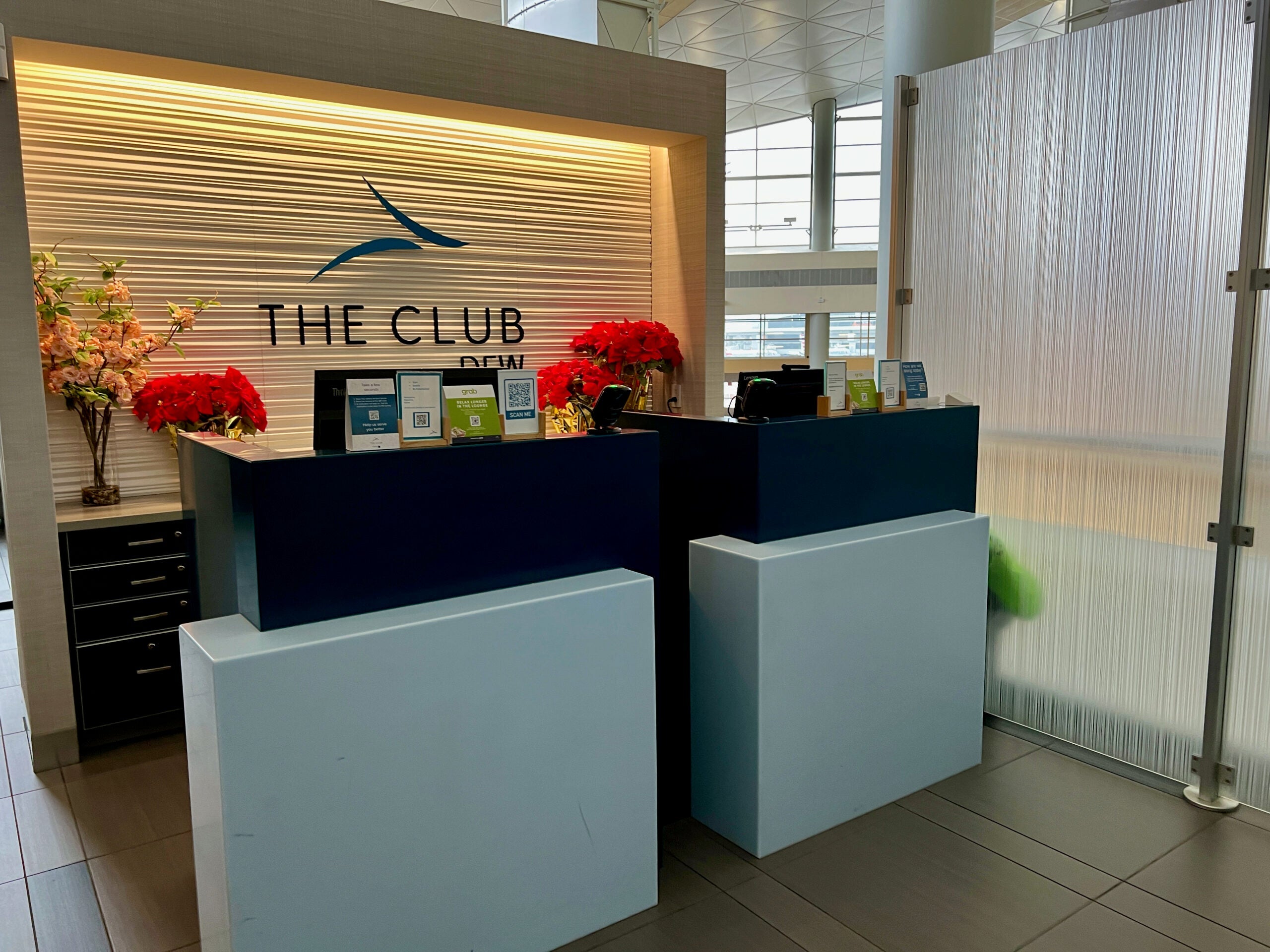 The Club check in desk