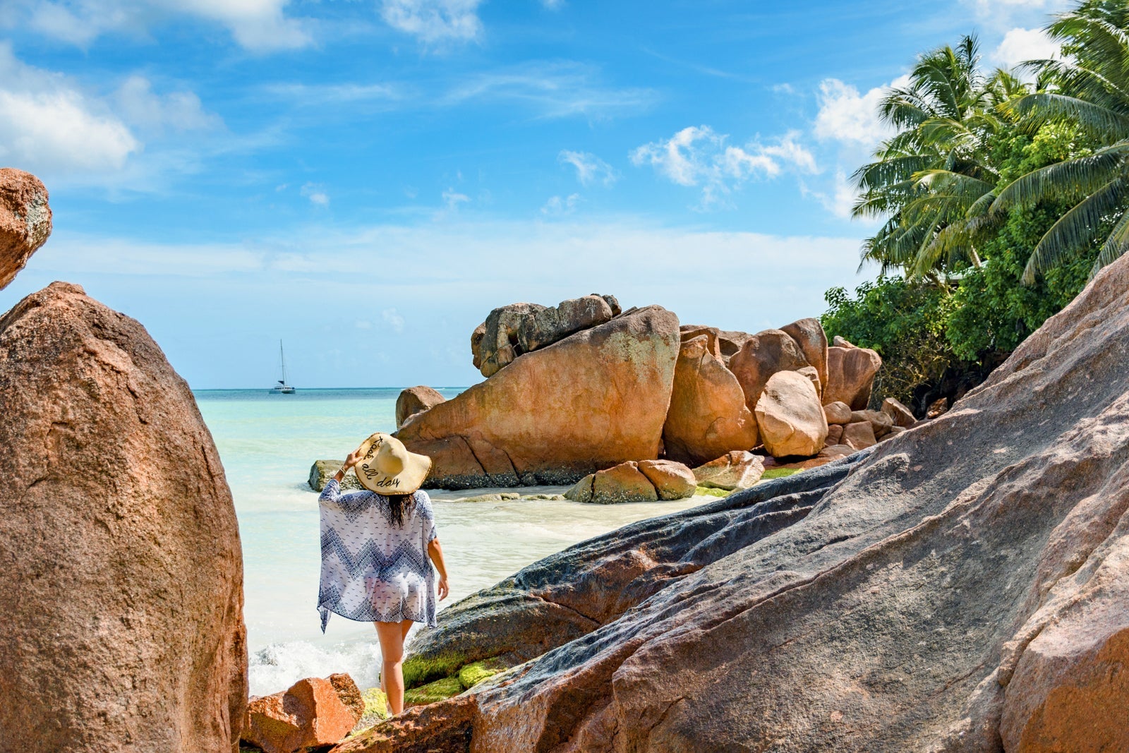 woman standing on beach