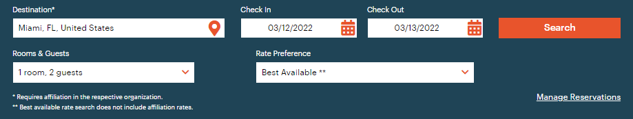 Searching for an IHG stay