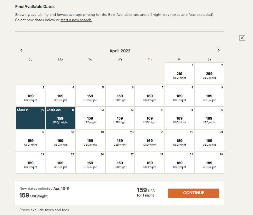 IHG paid calendar