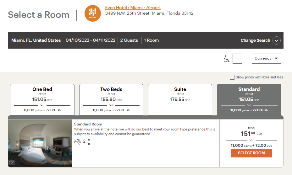 Booking an IHG night