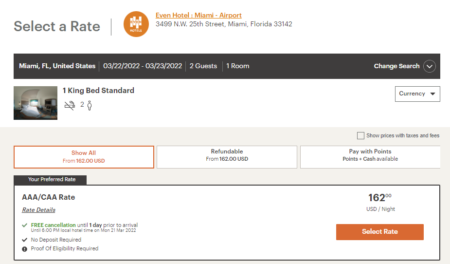 Booking an IHG AAA rate