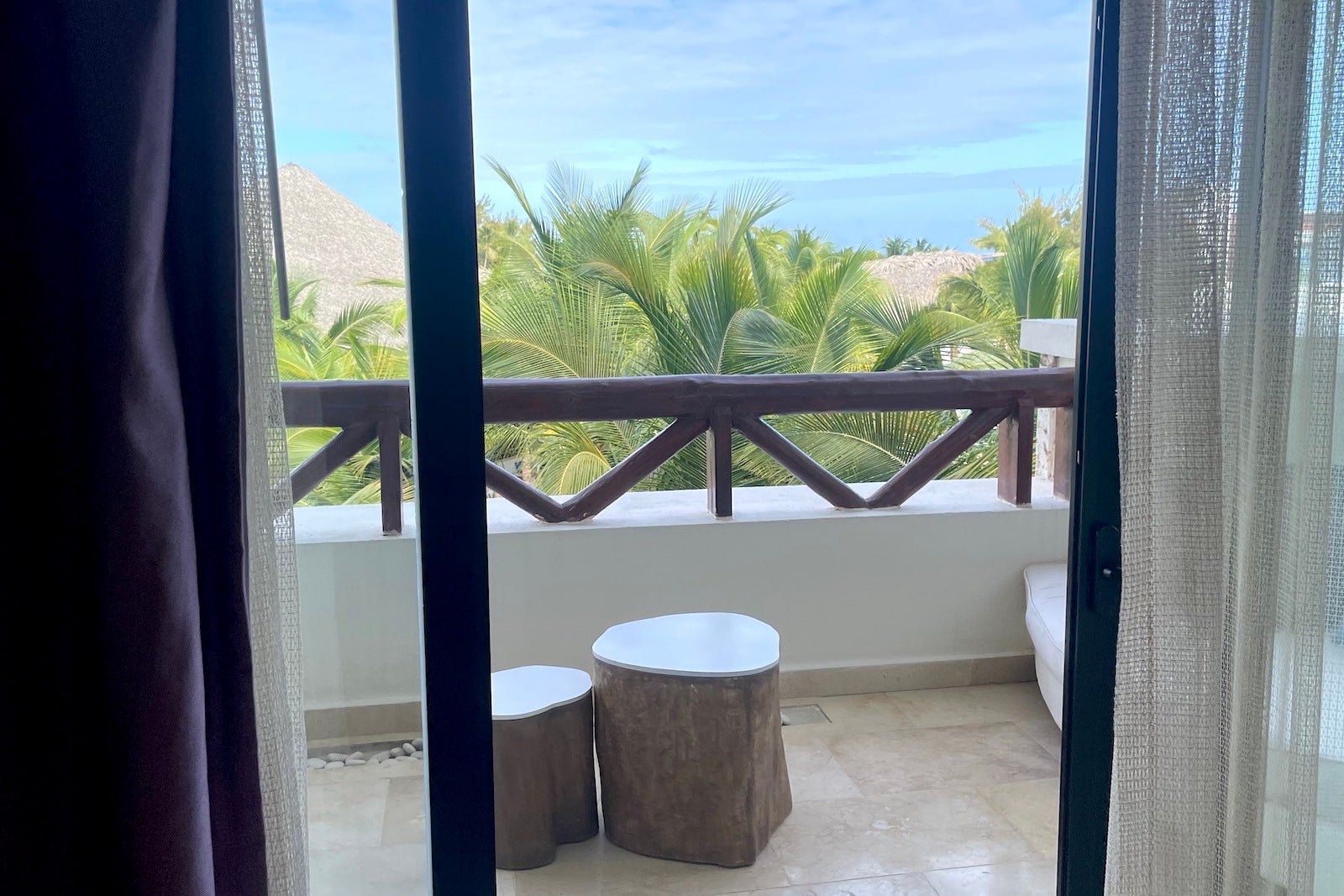 view from hotel room looking at ocean