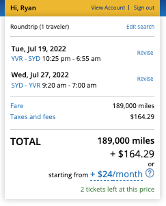 Award search on United