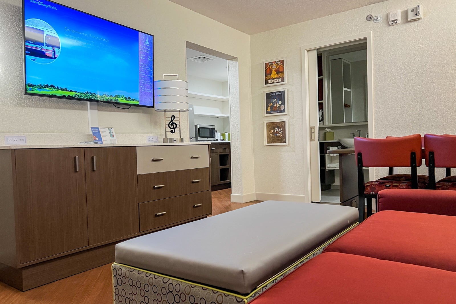 Living room area of Disney's All-Star Music Resort