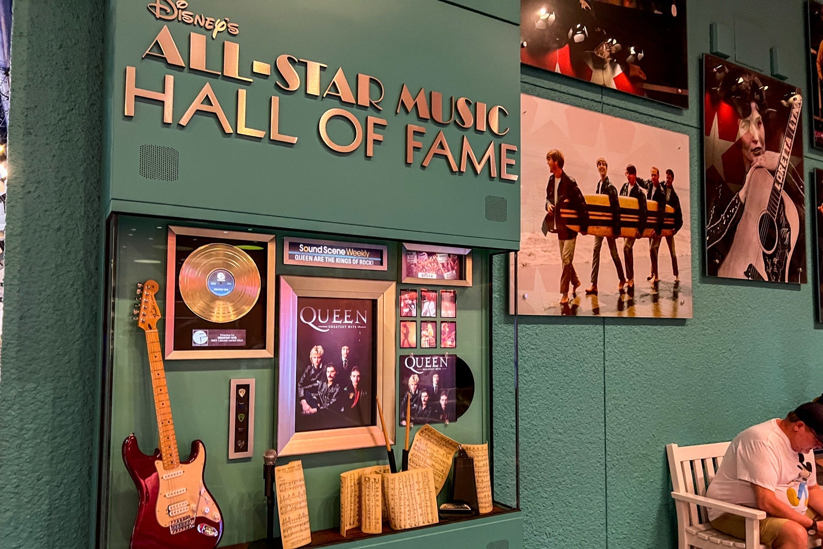 Music memorabilia inside Disney's All-Star Music Resort
