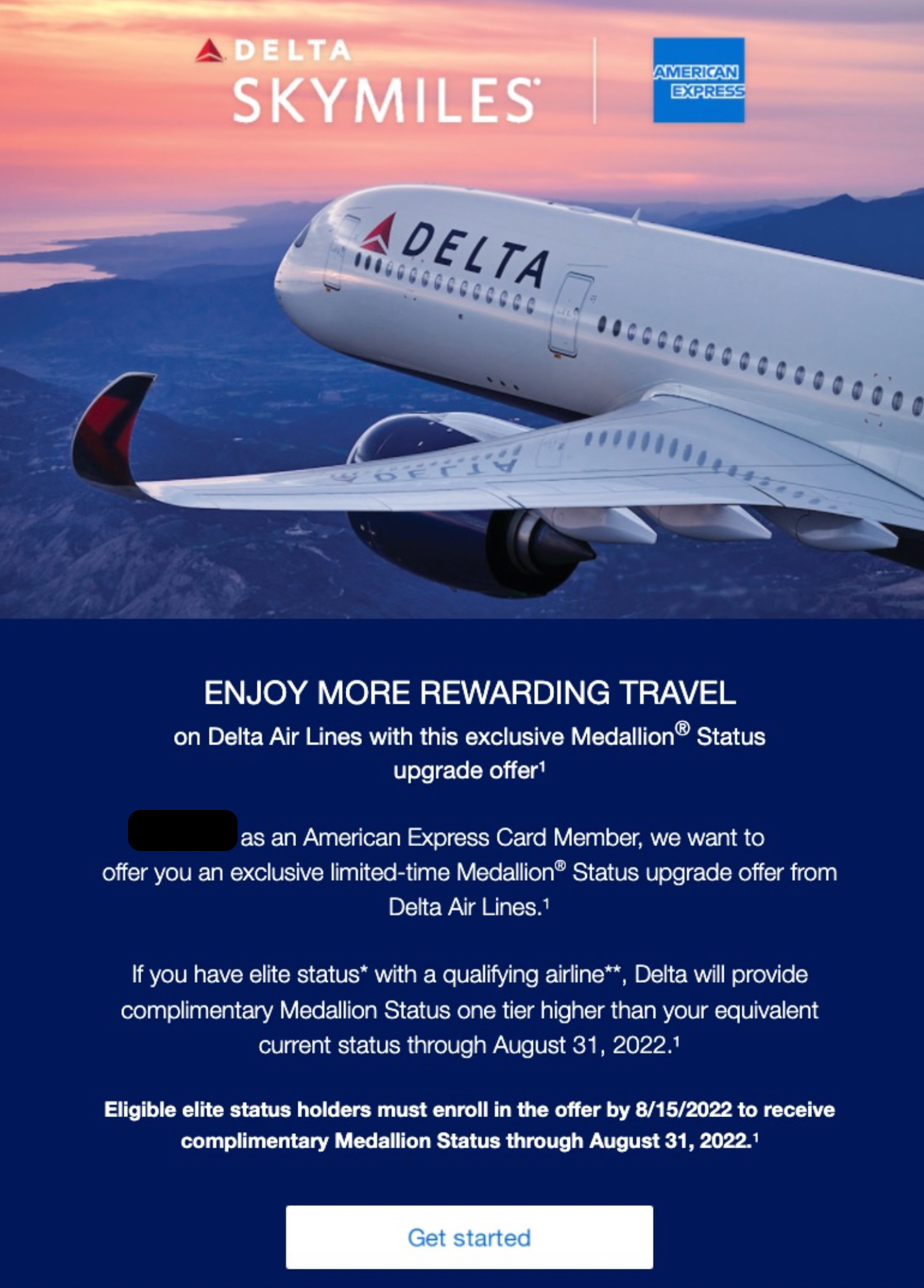 Delta Status Match Offer