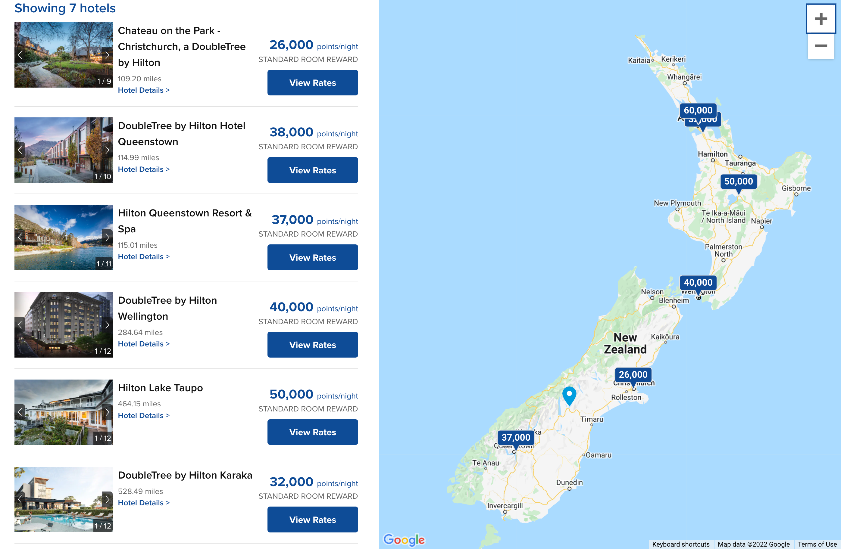 Hilton New Zealand properties