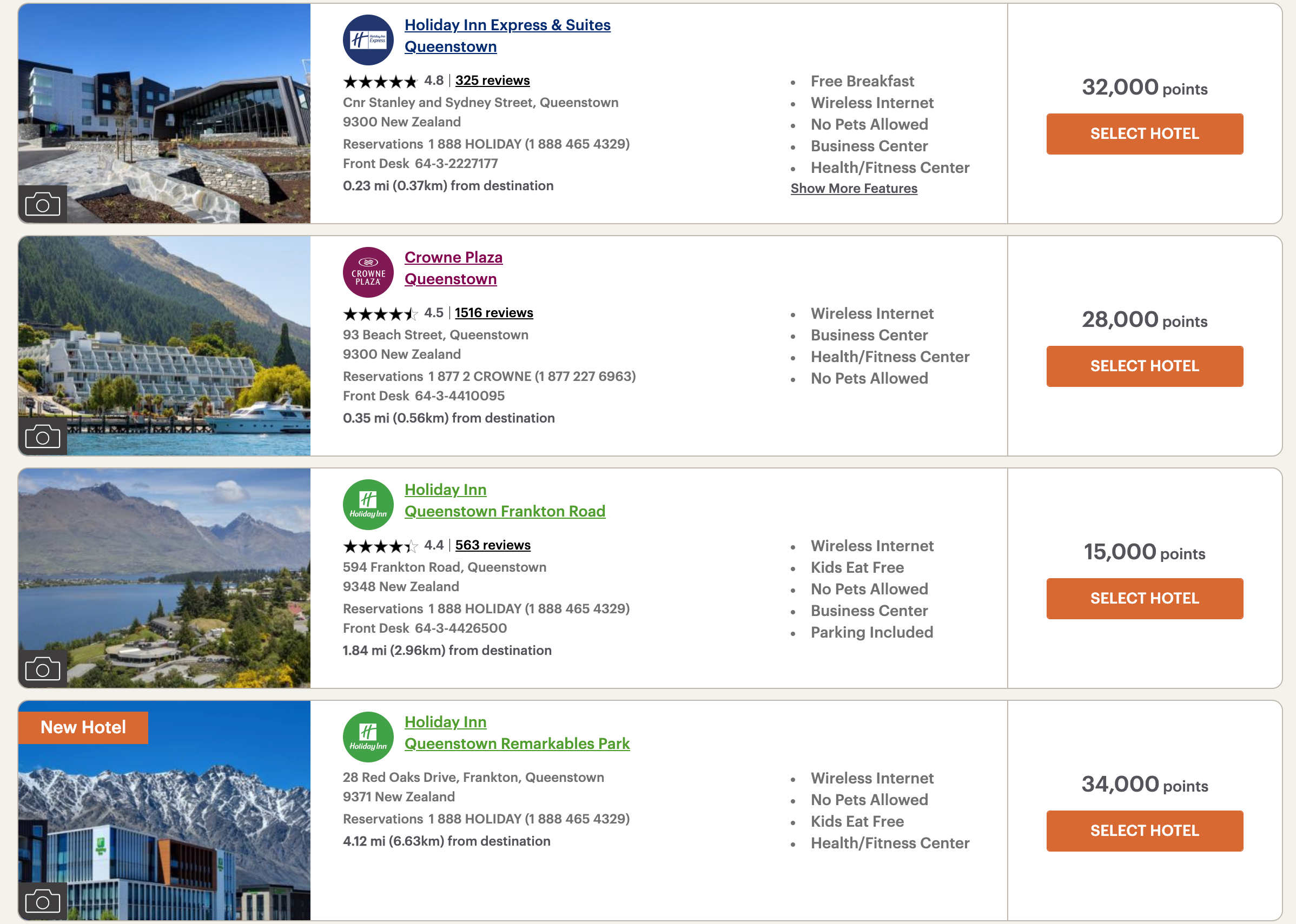 IHG Queenstown properties