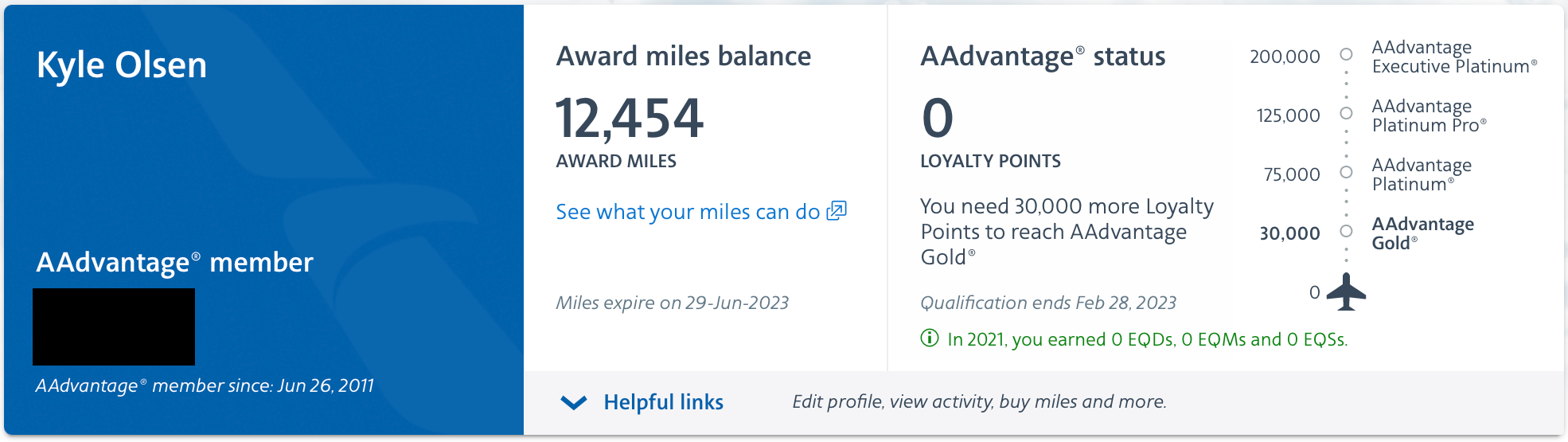 Kyle Olsen American Account Screenshot