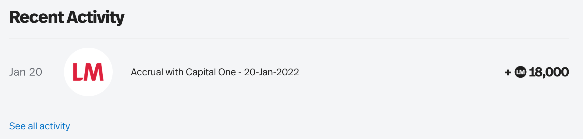 Lifemiles transfer activity