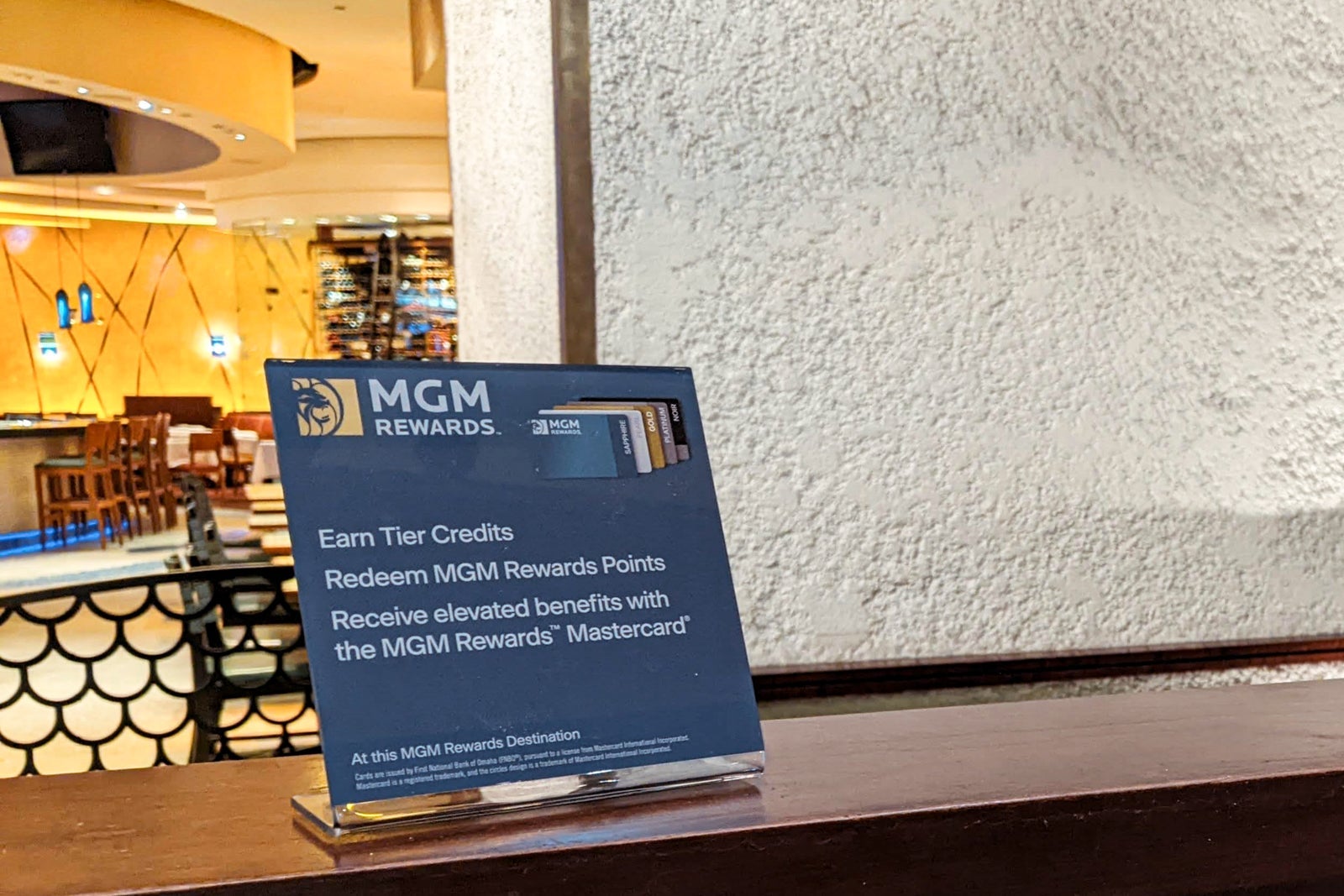MGM Rewards sign