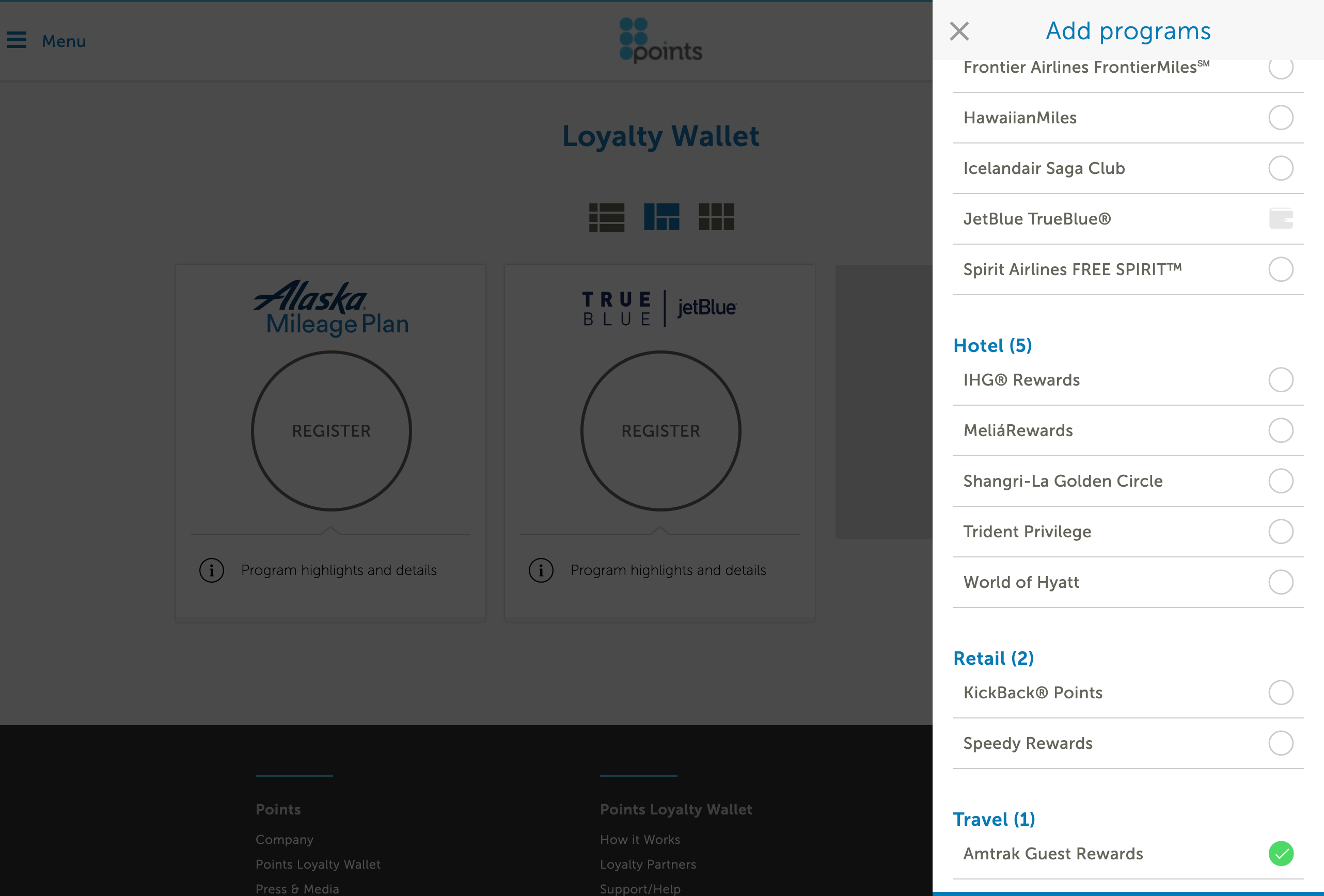 Points.com link accounts