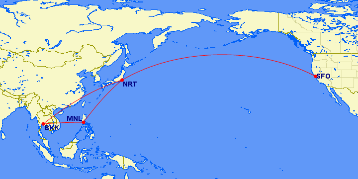 SFO-NRT-BKK-MNL-NRT-SFO