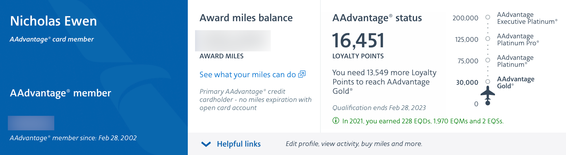 Nick Ewen's progress to earning American elite status