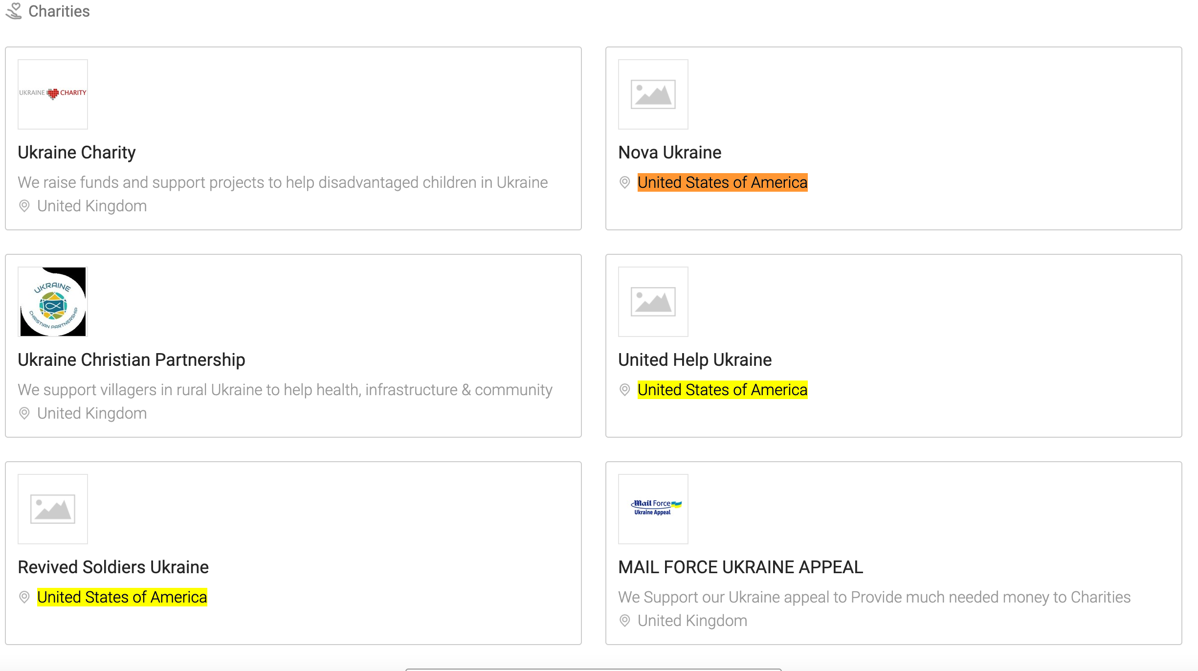 JustGiving.com donations