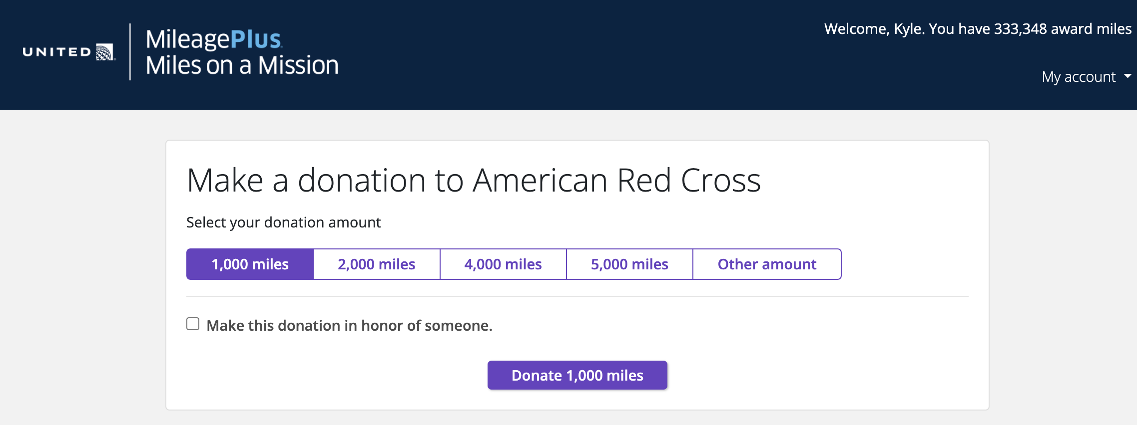 United Miles on a Mission