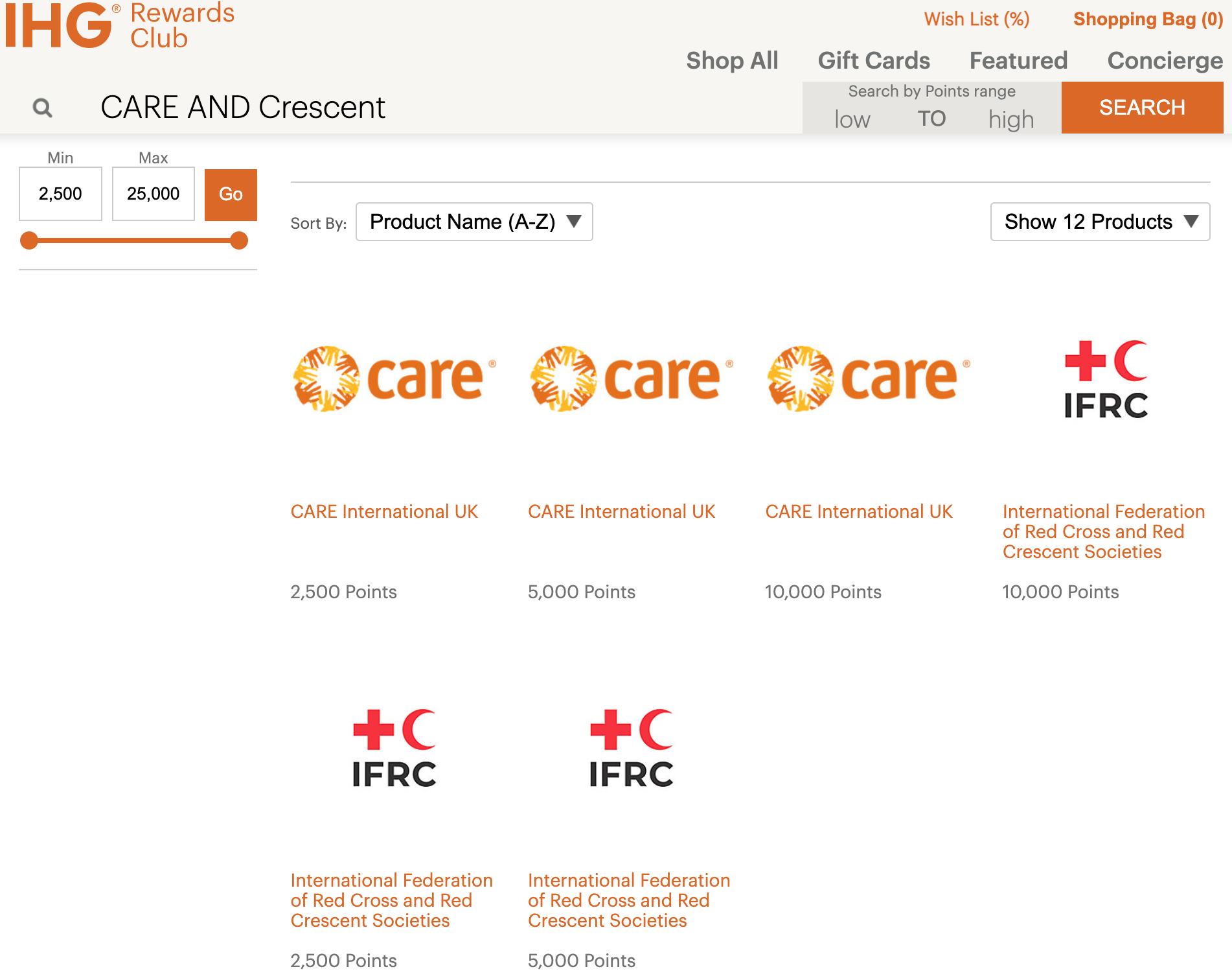 Donate IHG points to Ukraine