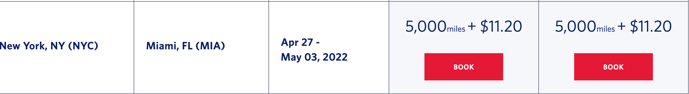 Booking New York to Miami on Delta