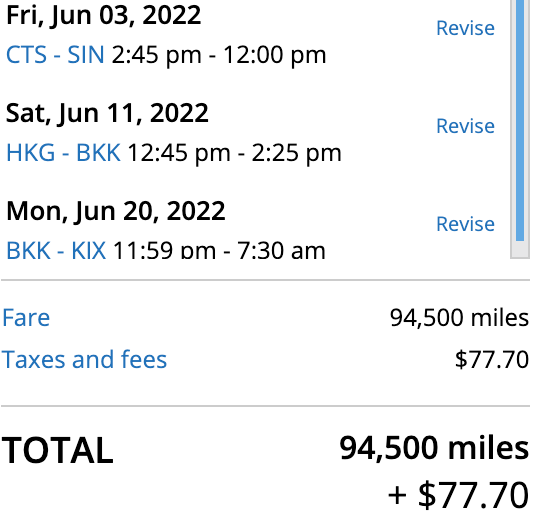 Redeeming 94,500 United miles