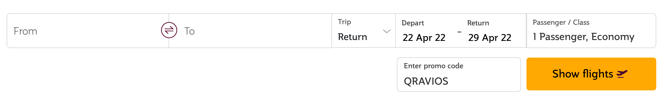 Use promo code QRAVIOS for bonus Avios