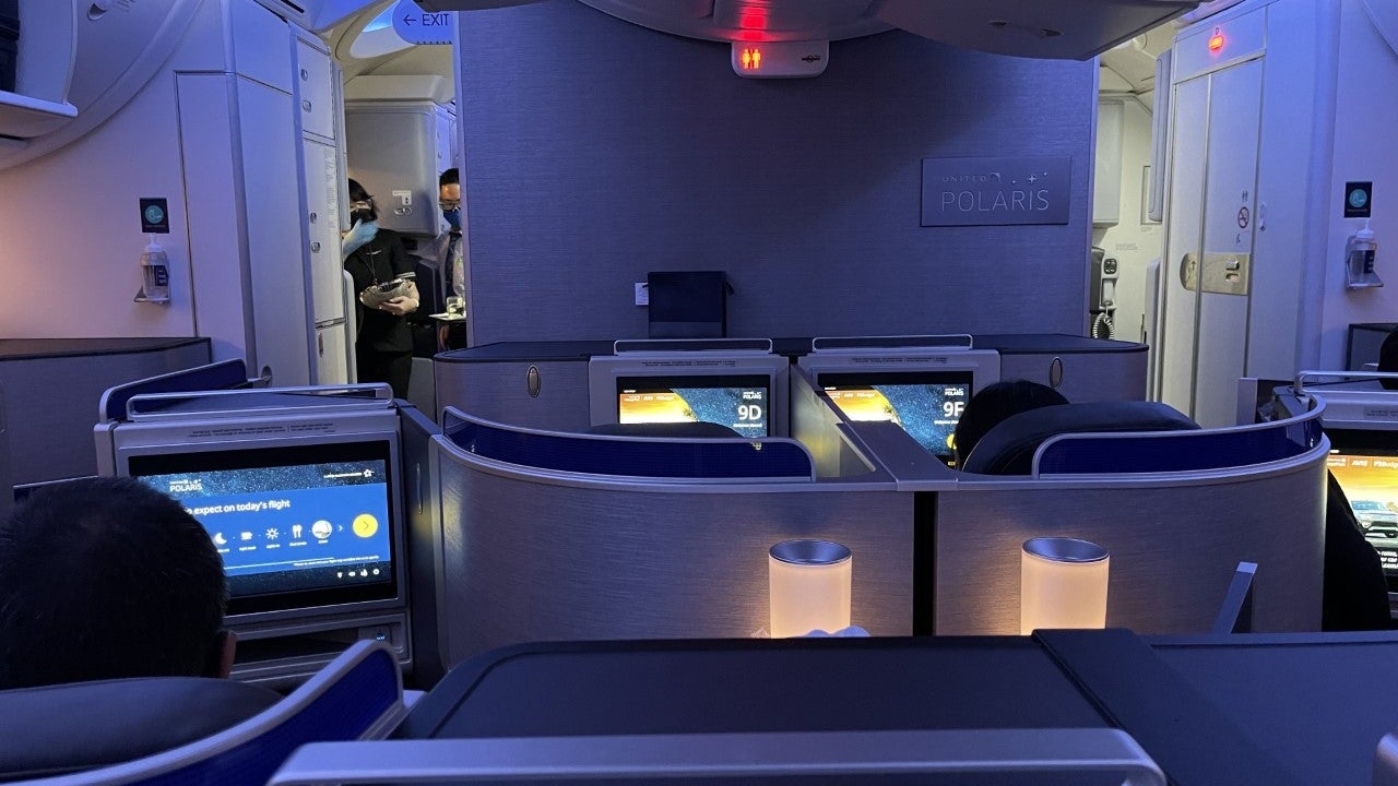 United Airlines Polaris business class on a Boeing 787-9 Dreamliner