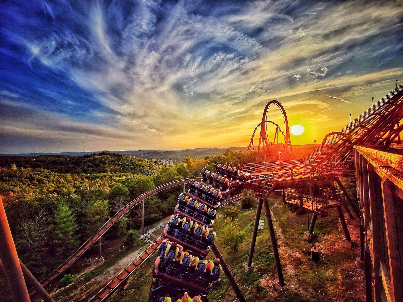 Roller coaster at Silver Dollar City