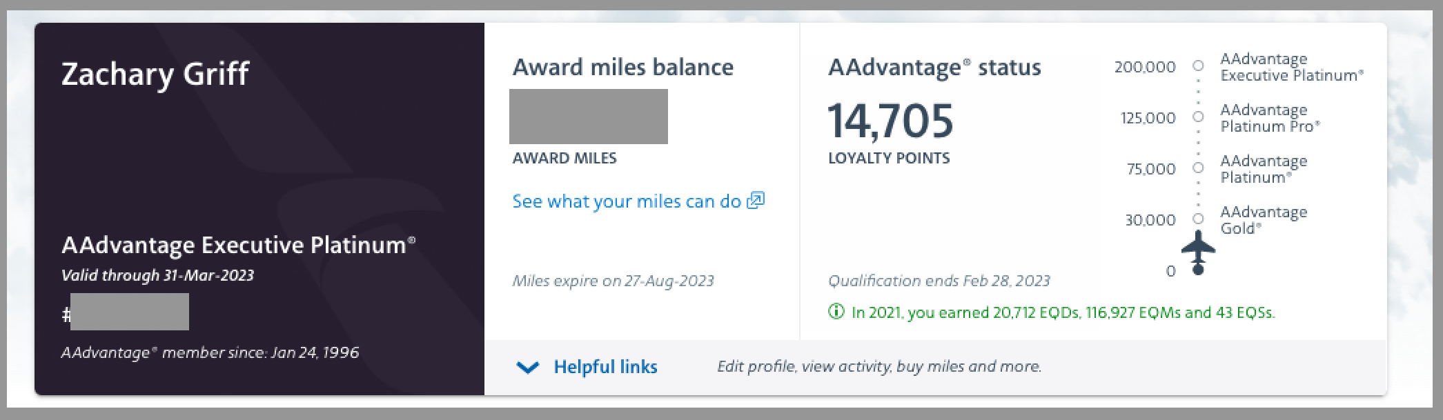 Zach Griff American Account Screenshot