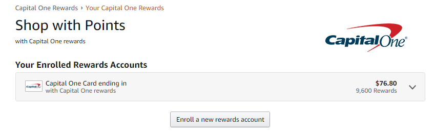 Use Capital One miles at Amazon