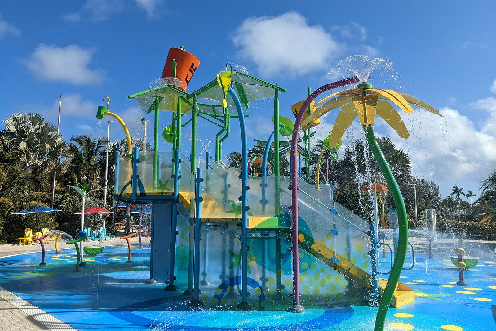 Water play climbing structure