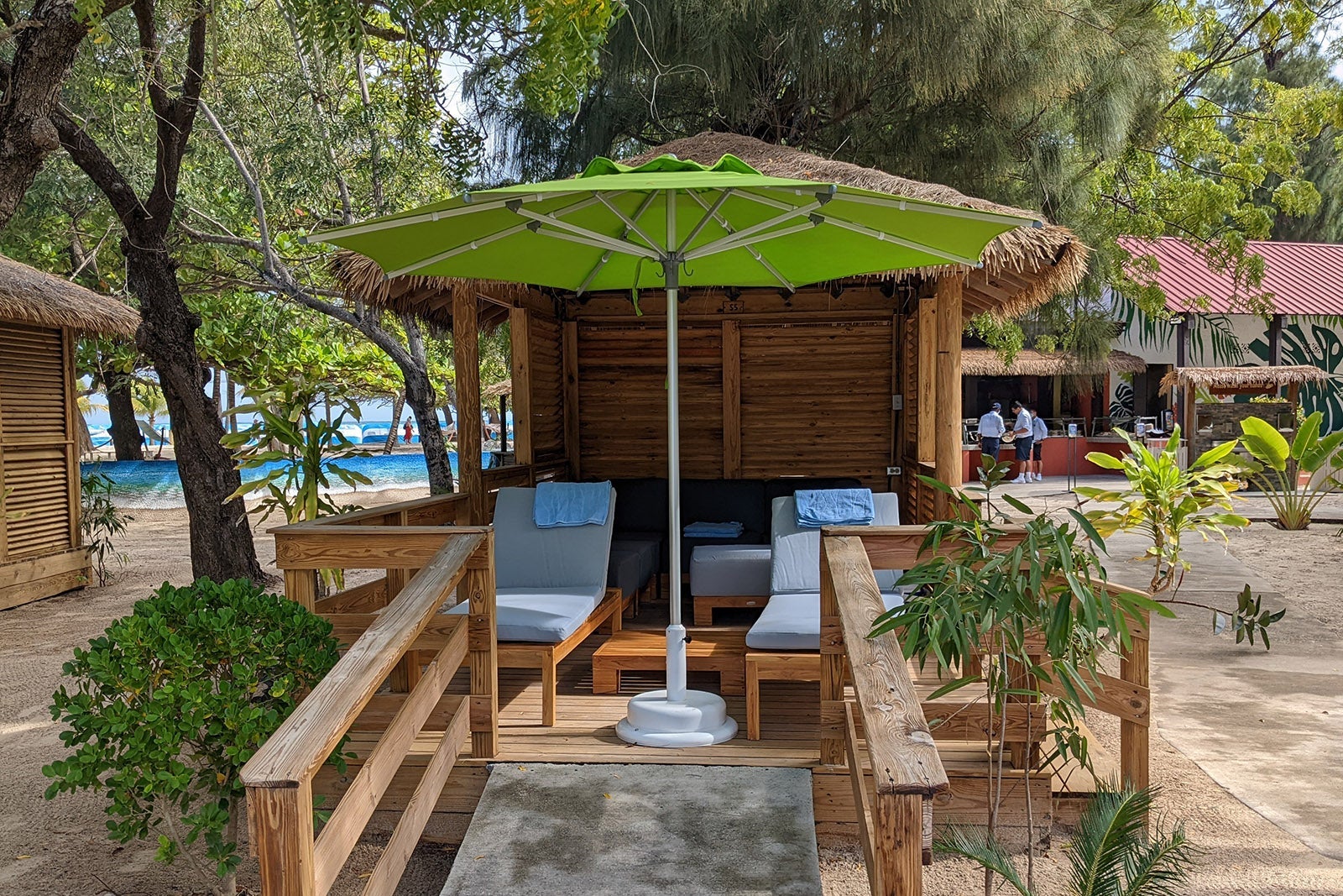 Rustic cabana on Labadee beach