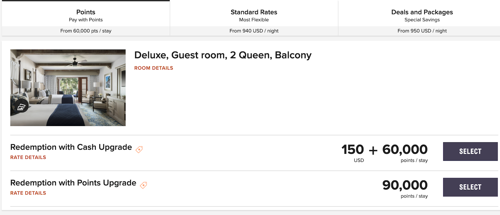 ritz california coast booking screenshot