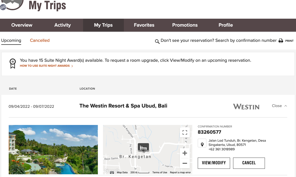 Click View/Modify to begin changing your payment method
