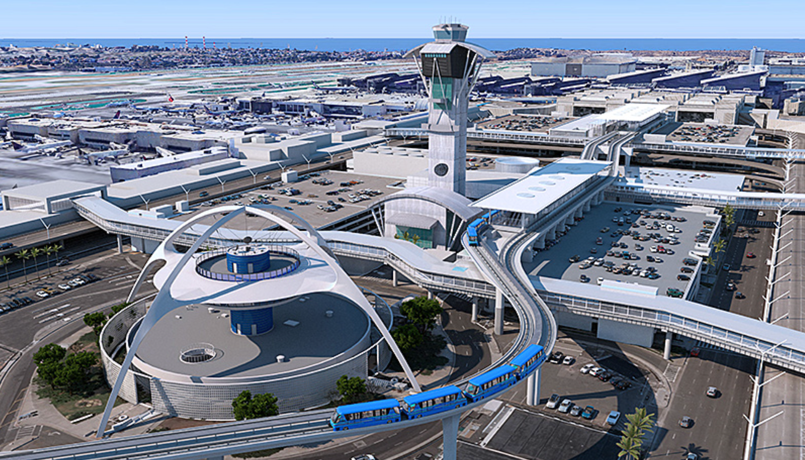 projection of LAX APM system