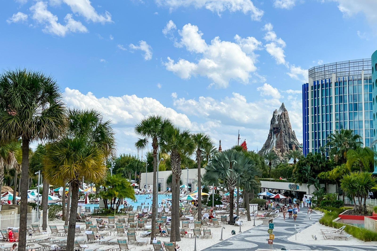 A pool at the Volcano Bay waterpark.