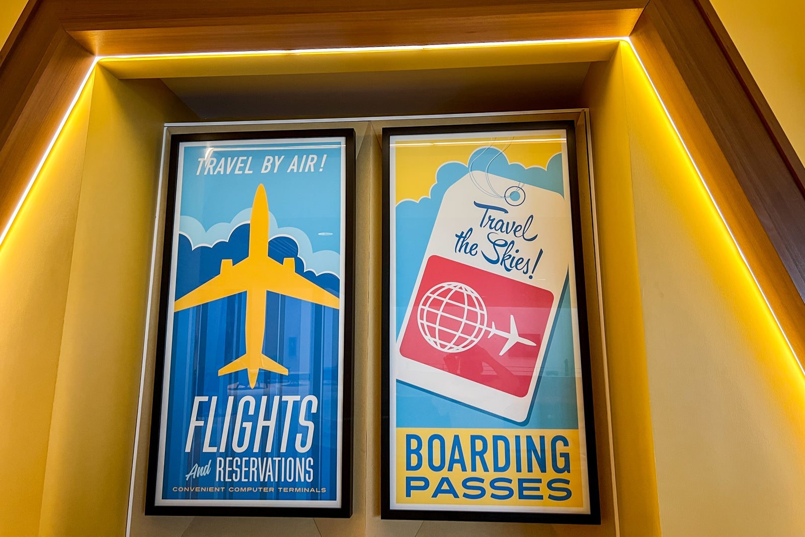 Vintage airline posters.