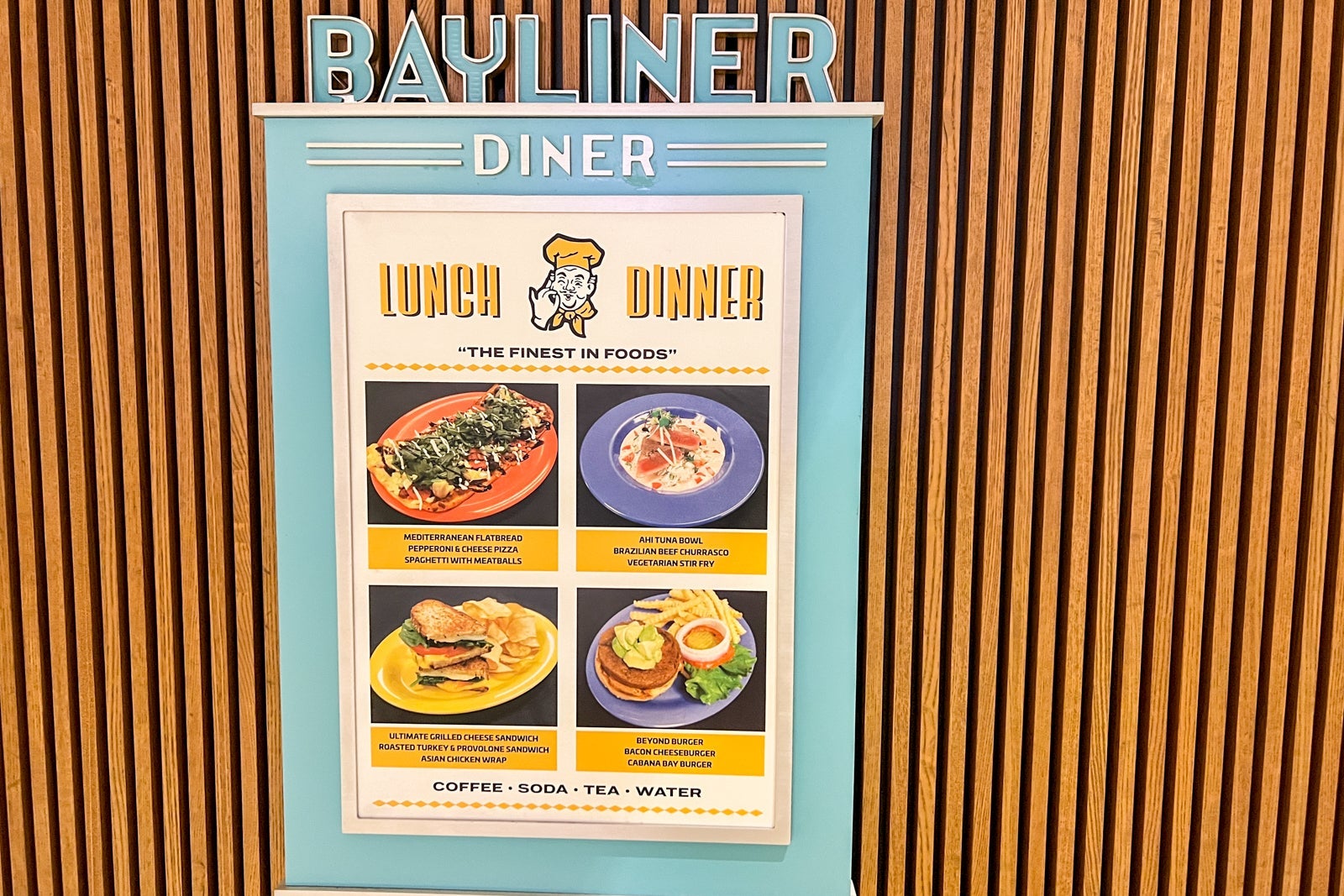 A sign for the Bayliner Diner.