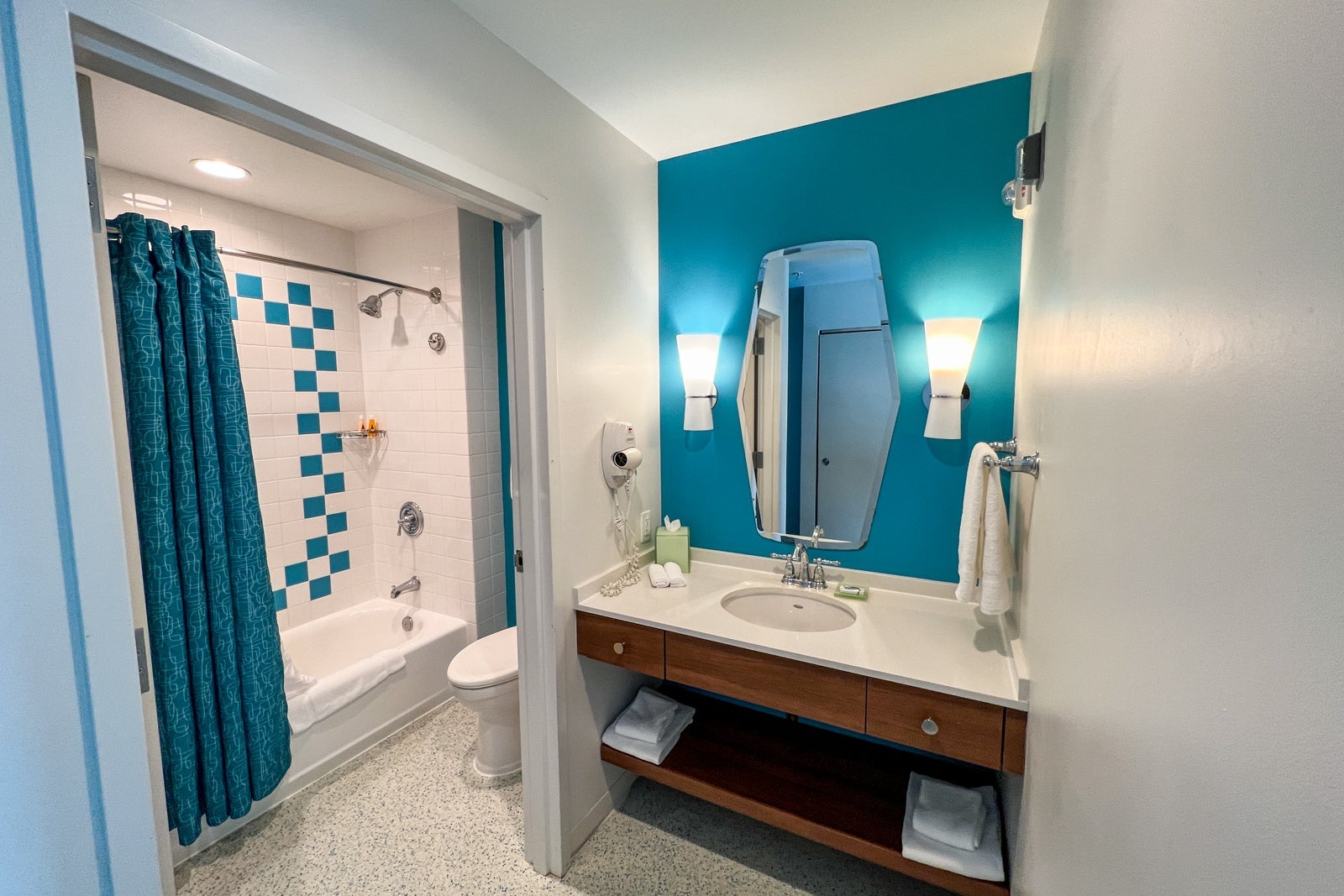 Bathroom at Universal's Cabana Bay Beach Resort.