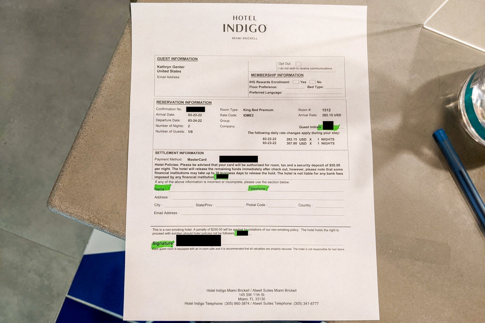 Hotel Indigo Miami Brickell check-in