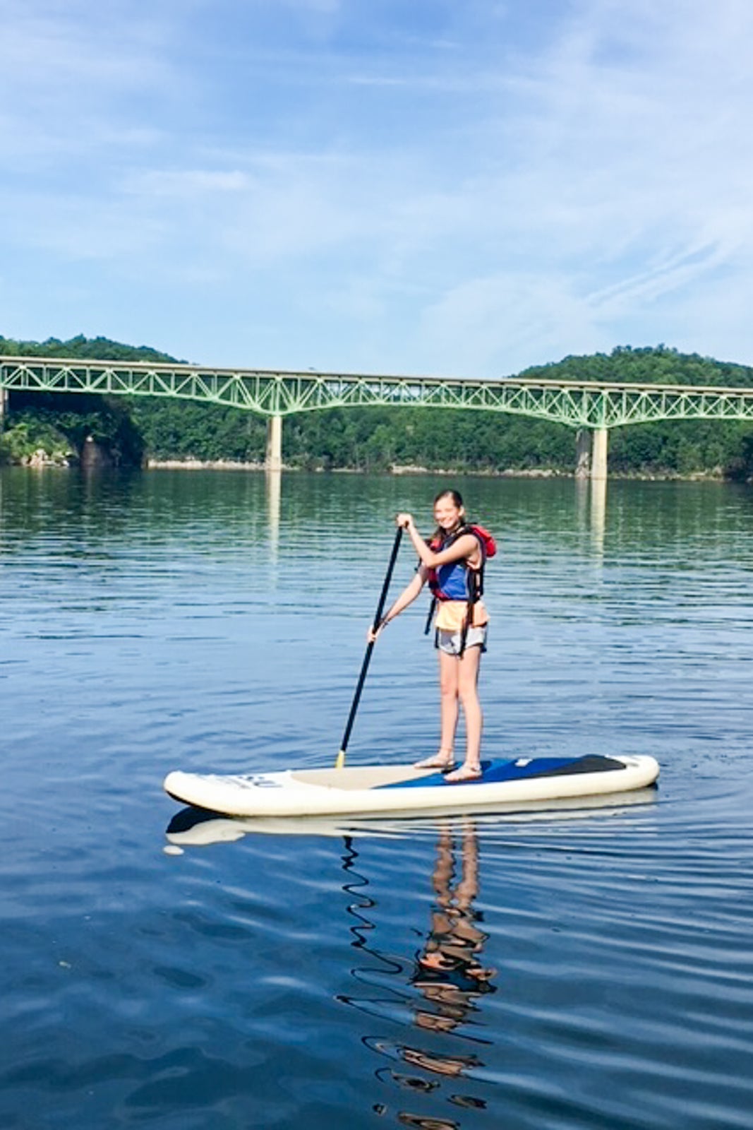 Paddleboarding on Summersville Lake