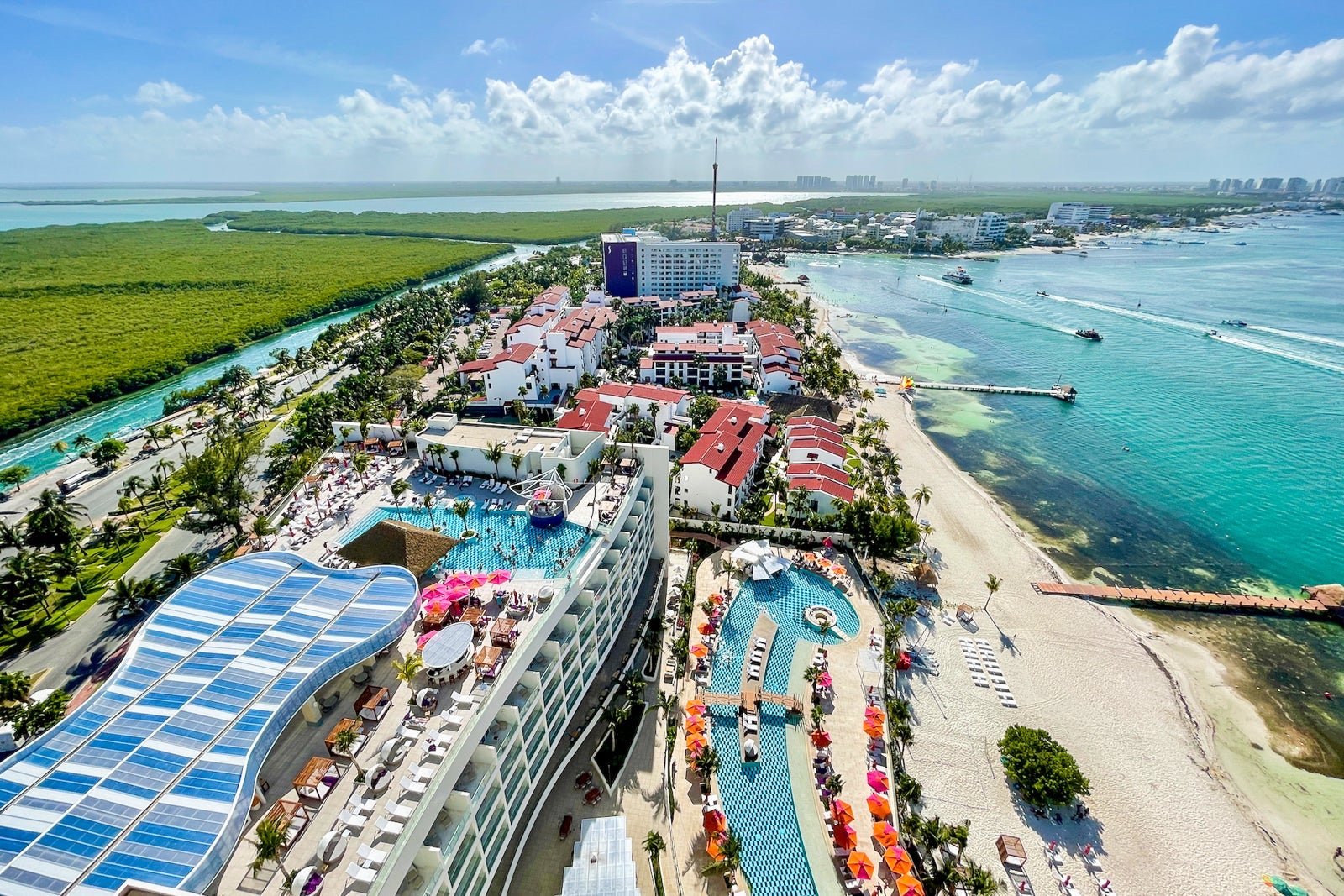 Arial view of Breathless Cancun Soul resort