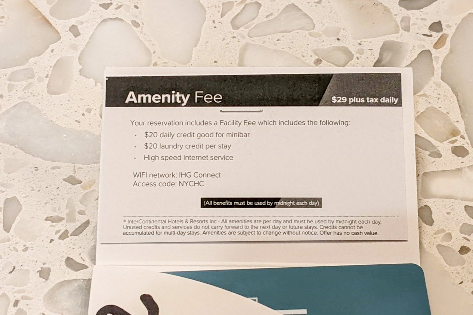 Facility fee at InterContinental New York Times Square