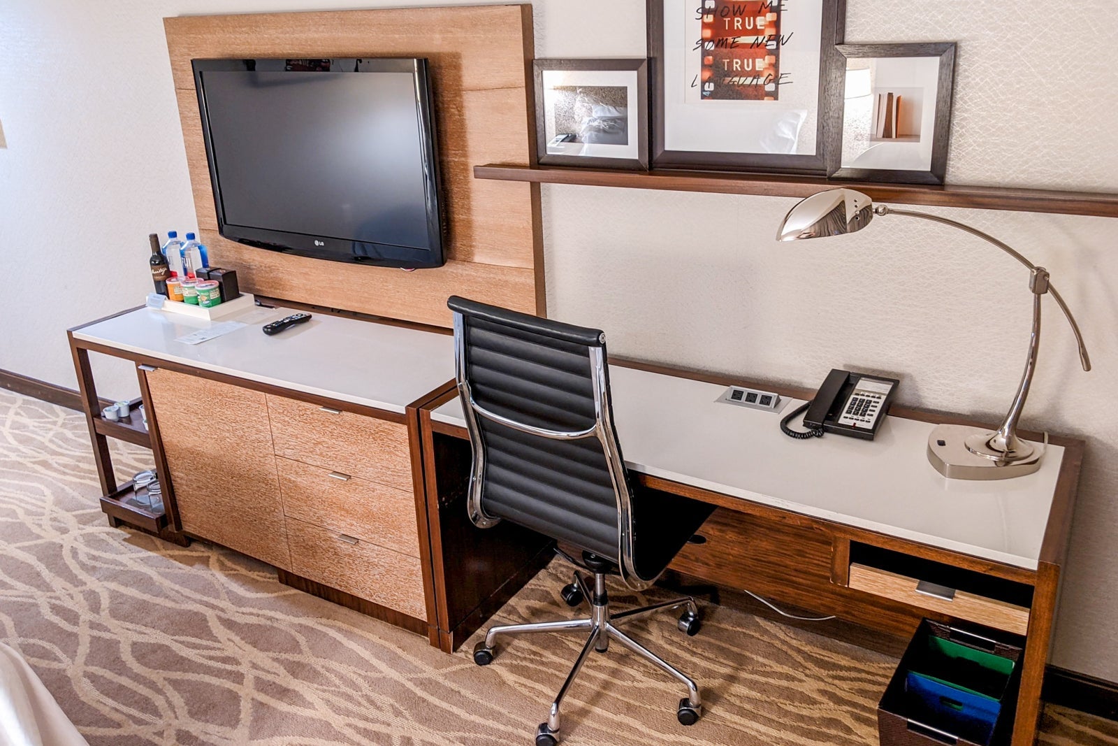 Desk in room at InterContinental New York Times Square