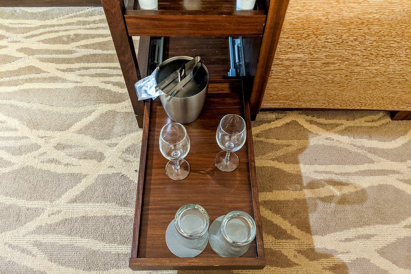 Glasses in room at InterContinental New York Times Square
